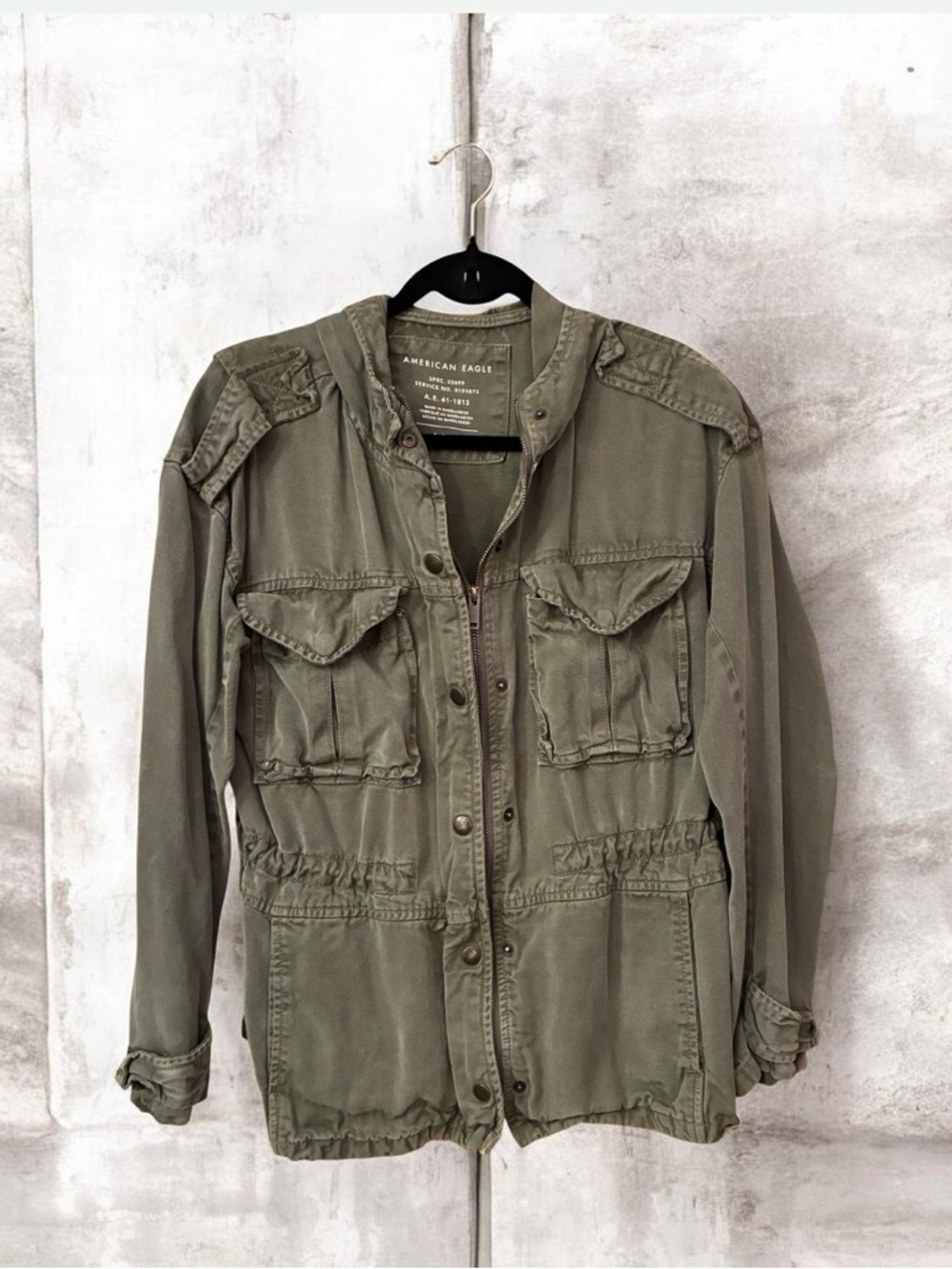 American Eagle Outfitters Olive Green Utility Jacket for Women